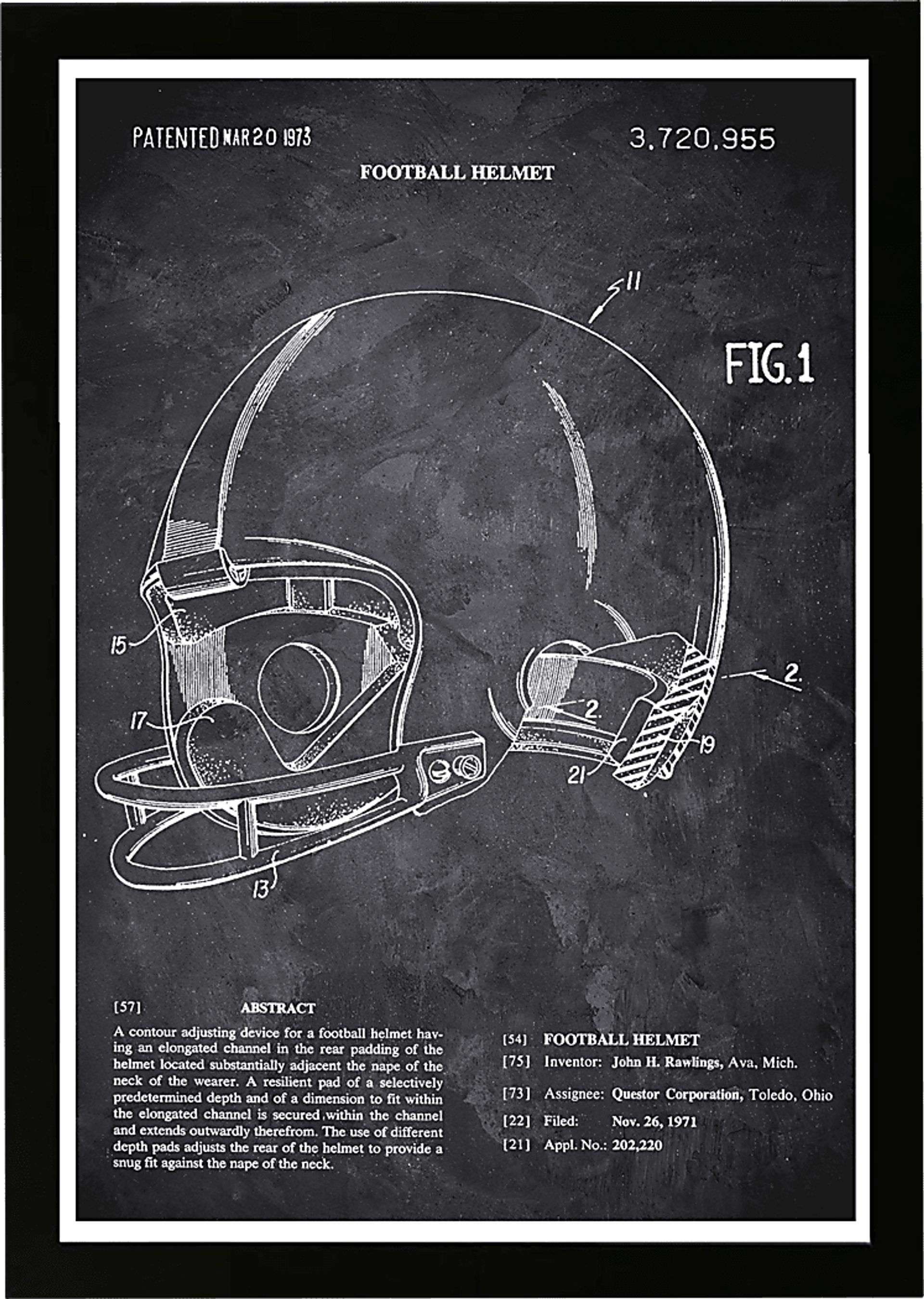 Helmet Blueprint III Black Artwork - Image 1