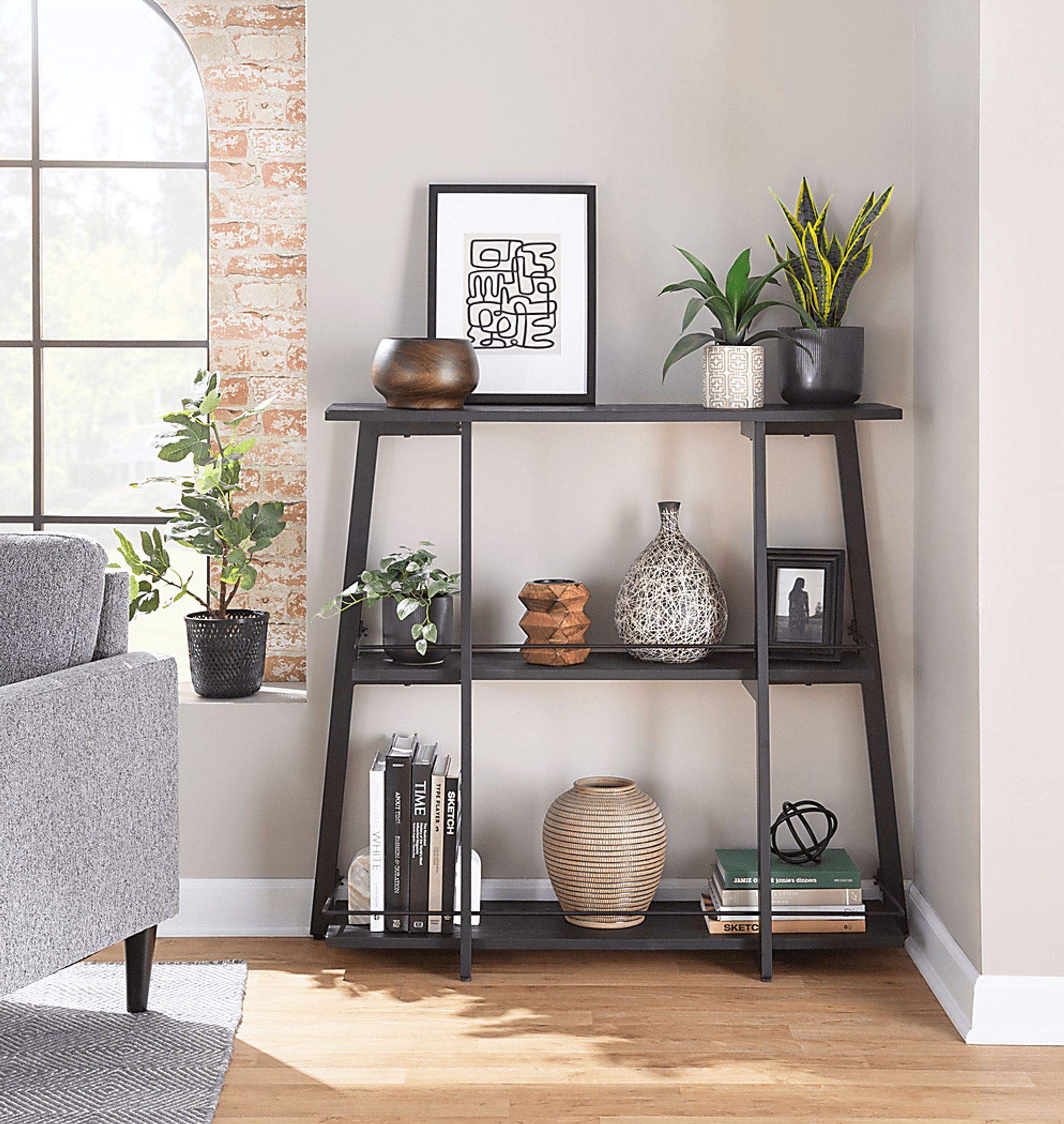 Helmken Black Bookcase - Image 7