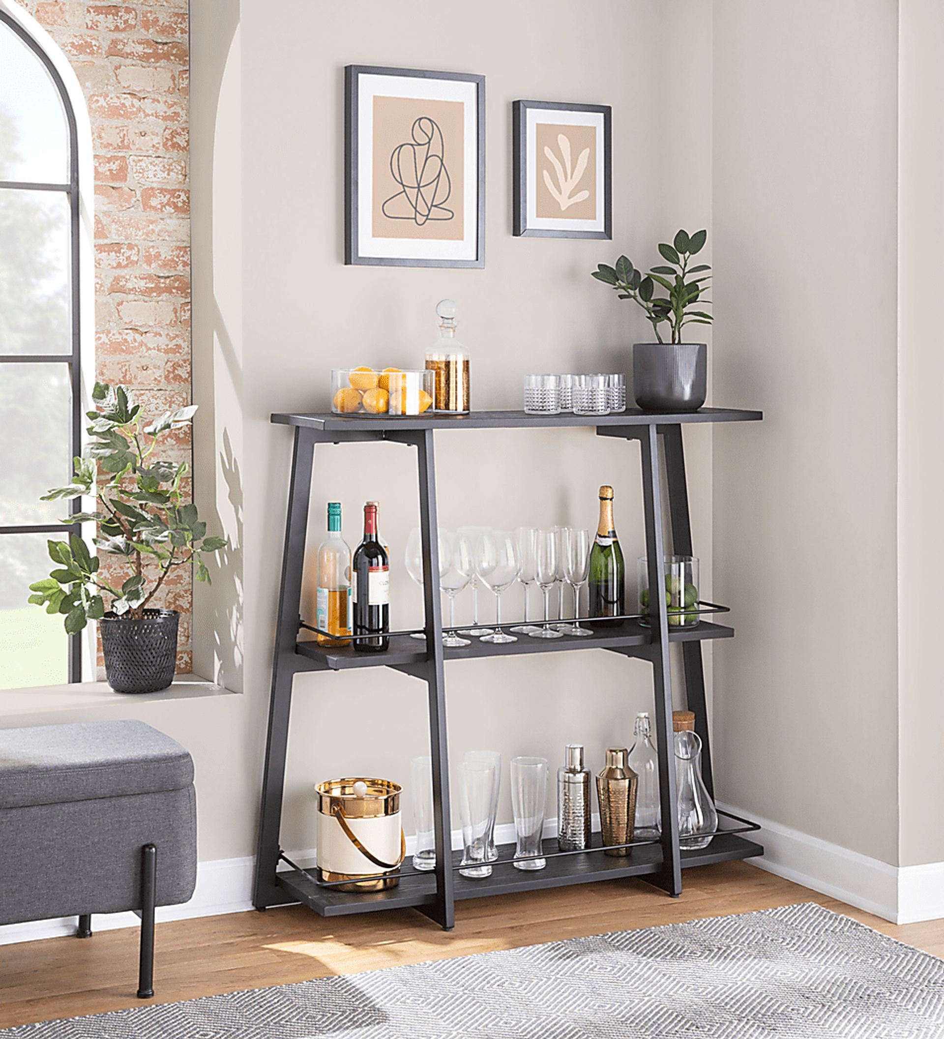 Helmken Black Bookcase - Image 8