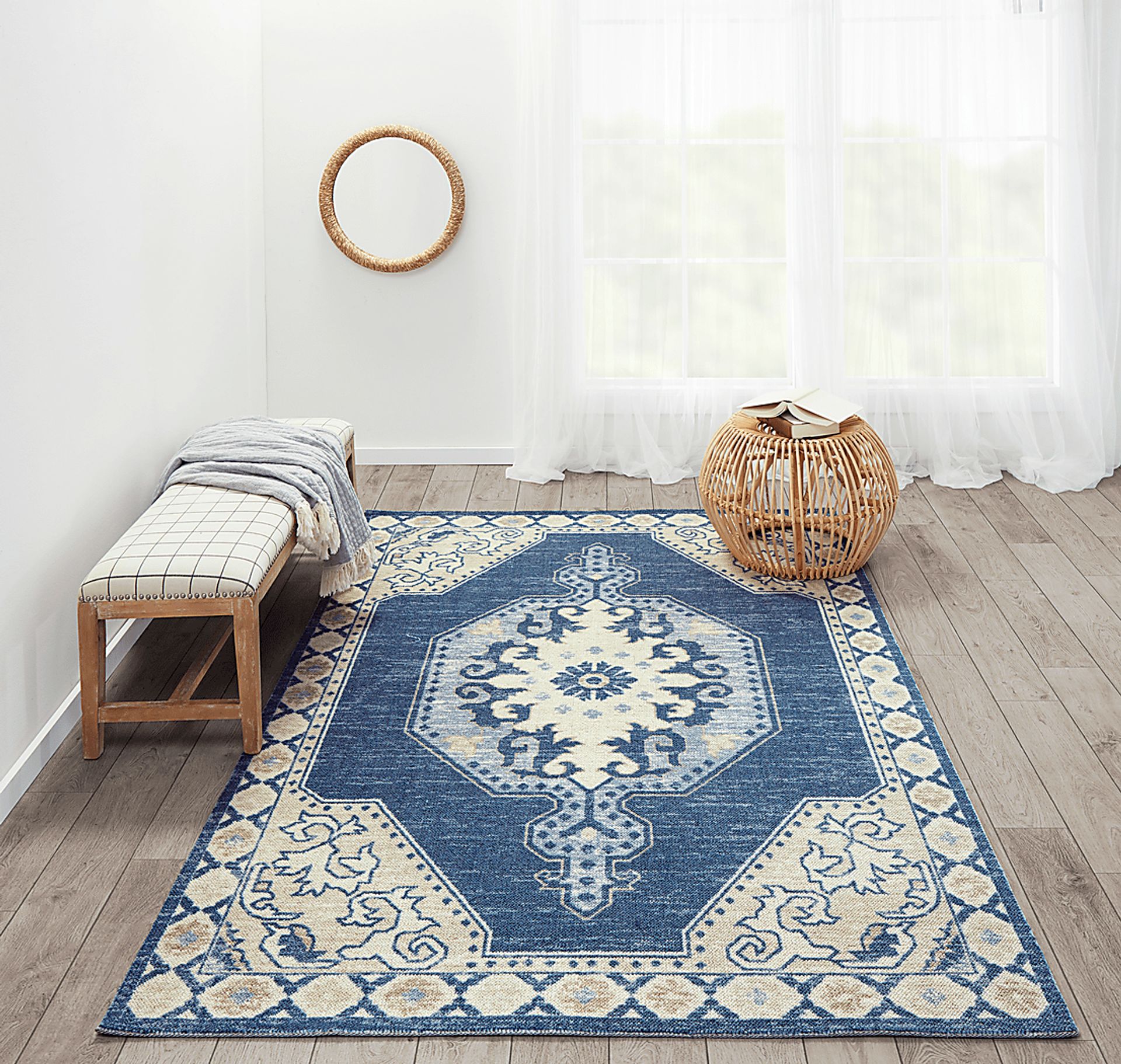 Helna Blue 3'3 x 5' Rug - Image 2