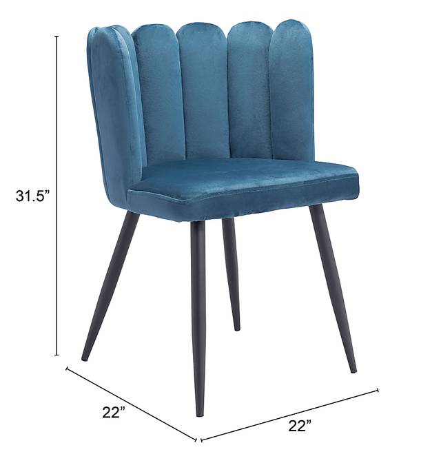 Heloise Blue Side Chair - Thumbnail - Image 8
