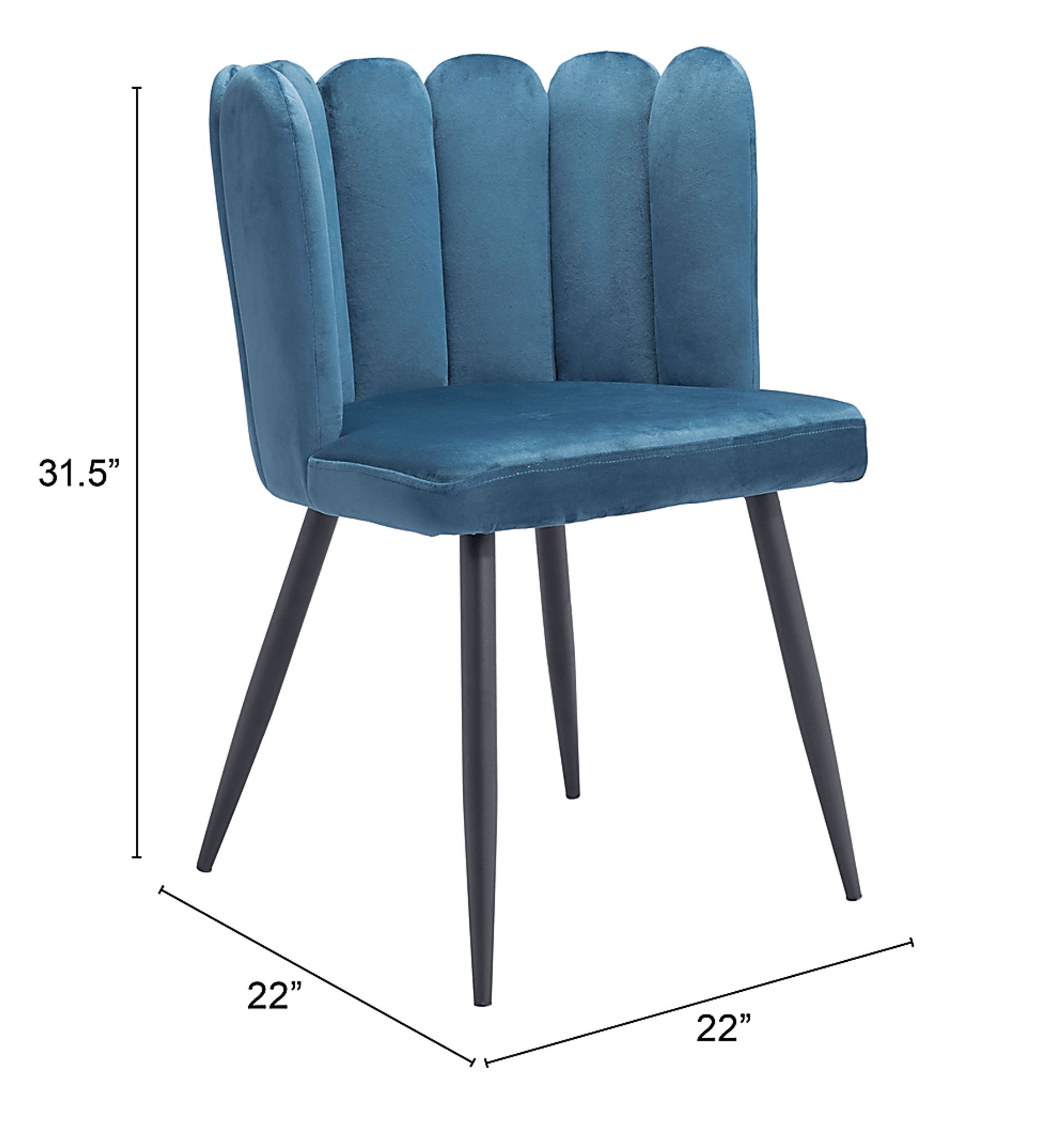 Heloise Blue Side Chair - Image 8