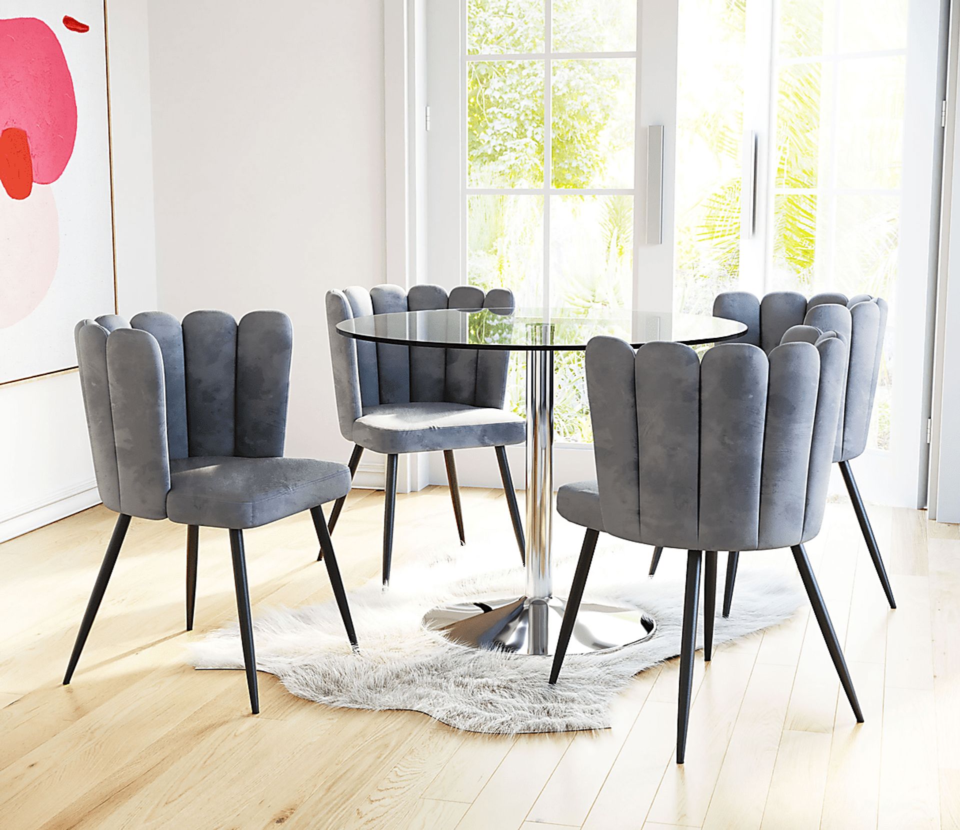Heloise Gray Side Chair - Image 7
