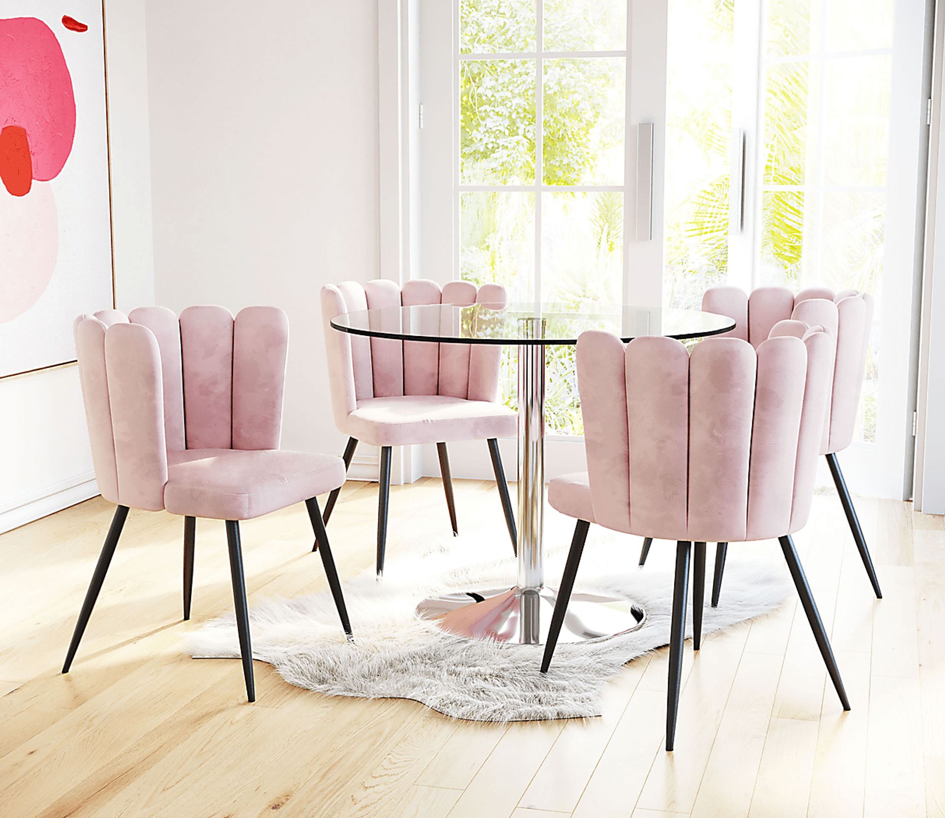 Heloise Pink Side Chair - Image 7