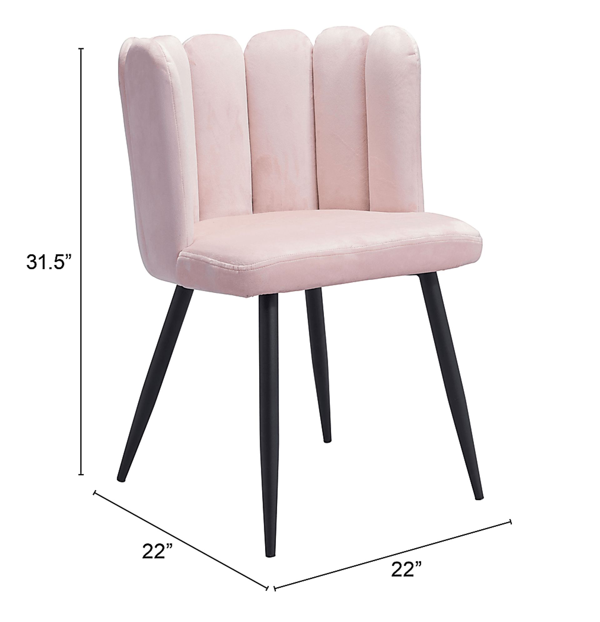 Heloise Pink Side Chair - Image 8