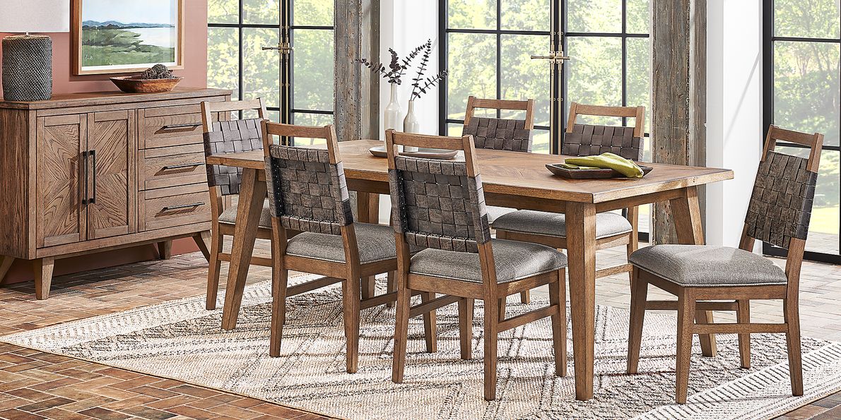 Helsinger 5 Pc Brown Dark Wood Dining Room Set With Dining Table