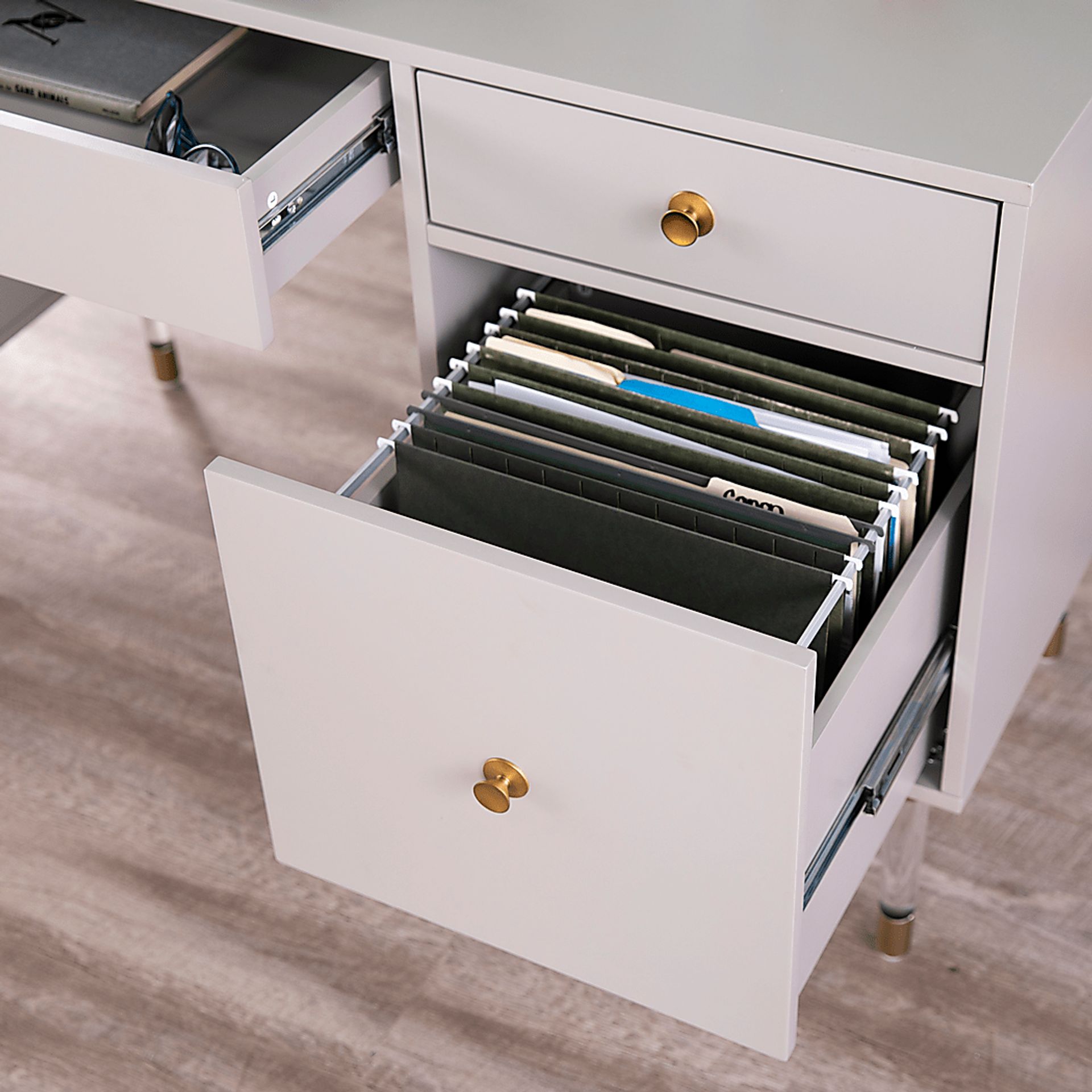 Helston Way Gray Desk - Image 6