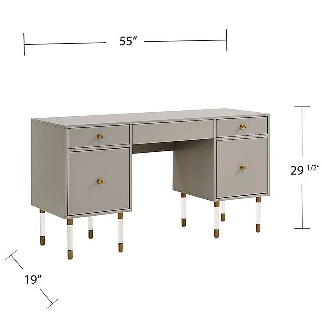 Helston Way Gray Desk - Thumbnail - Image 8