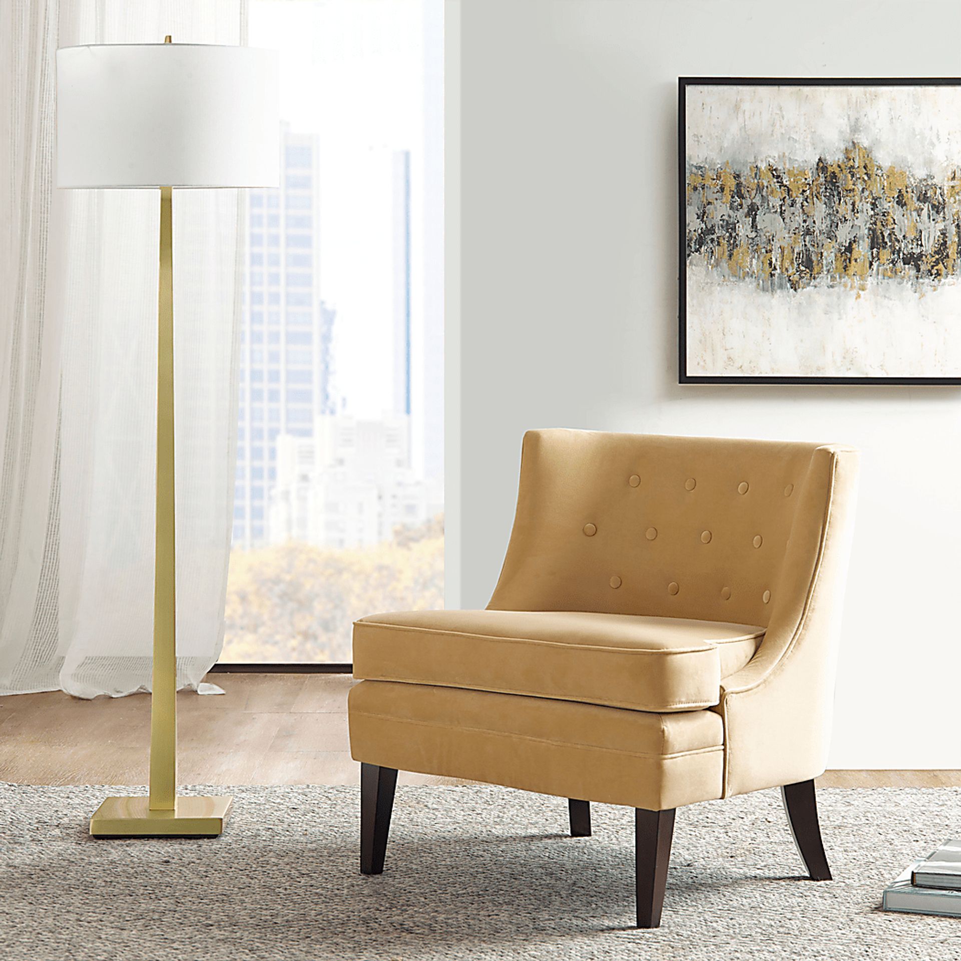 Hemenway Yellow Accent Chair - Image 2