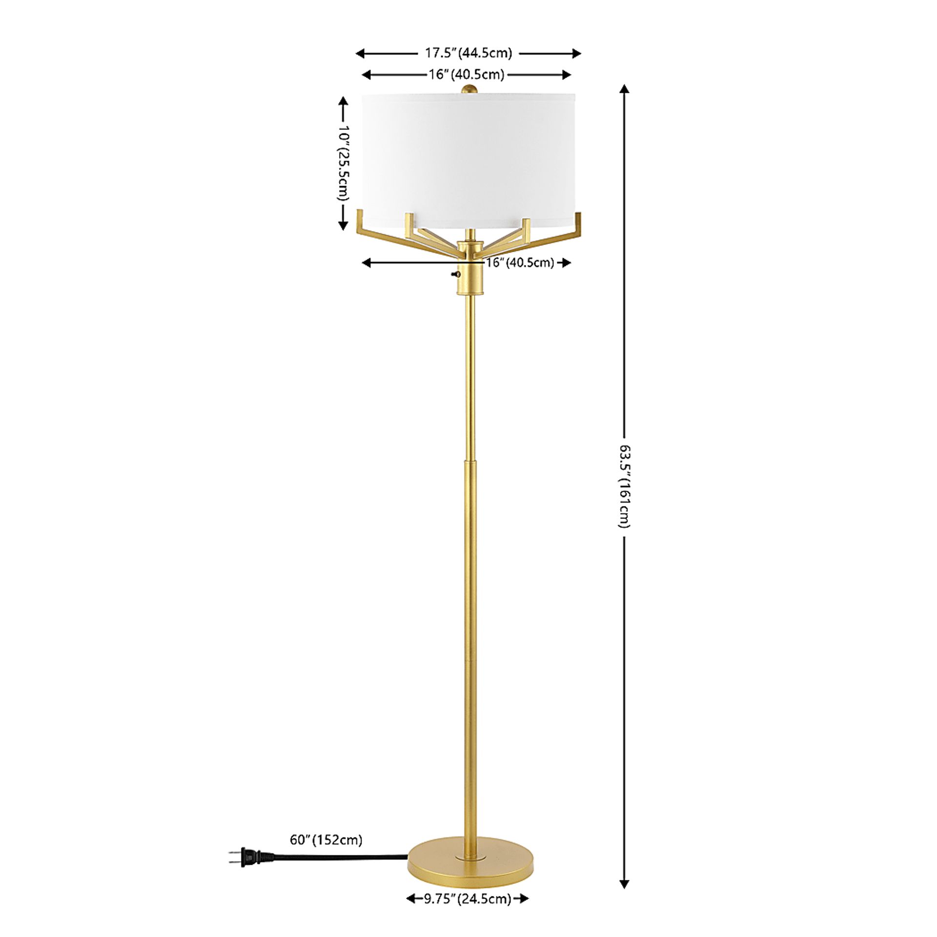 Hemlock Isle Gold Floor Lamp - Image 2