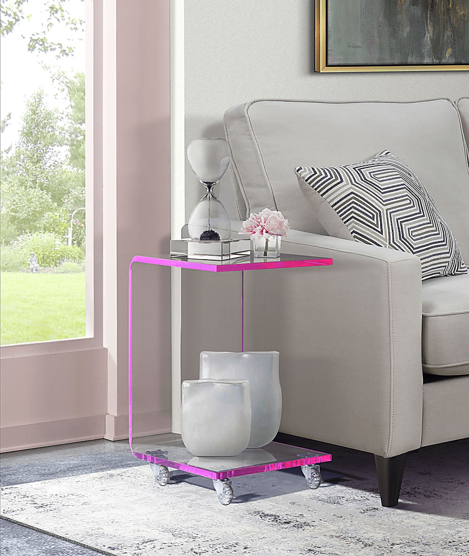 Hemperly Pink Accent Table - Image 6