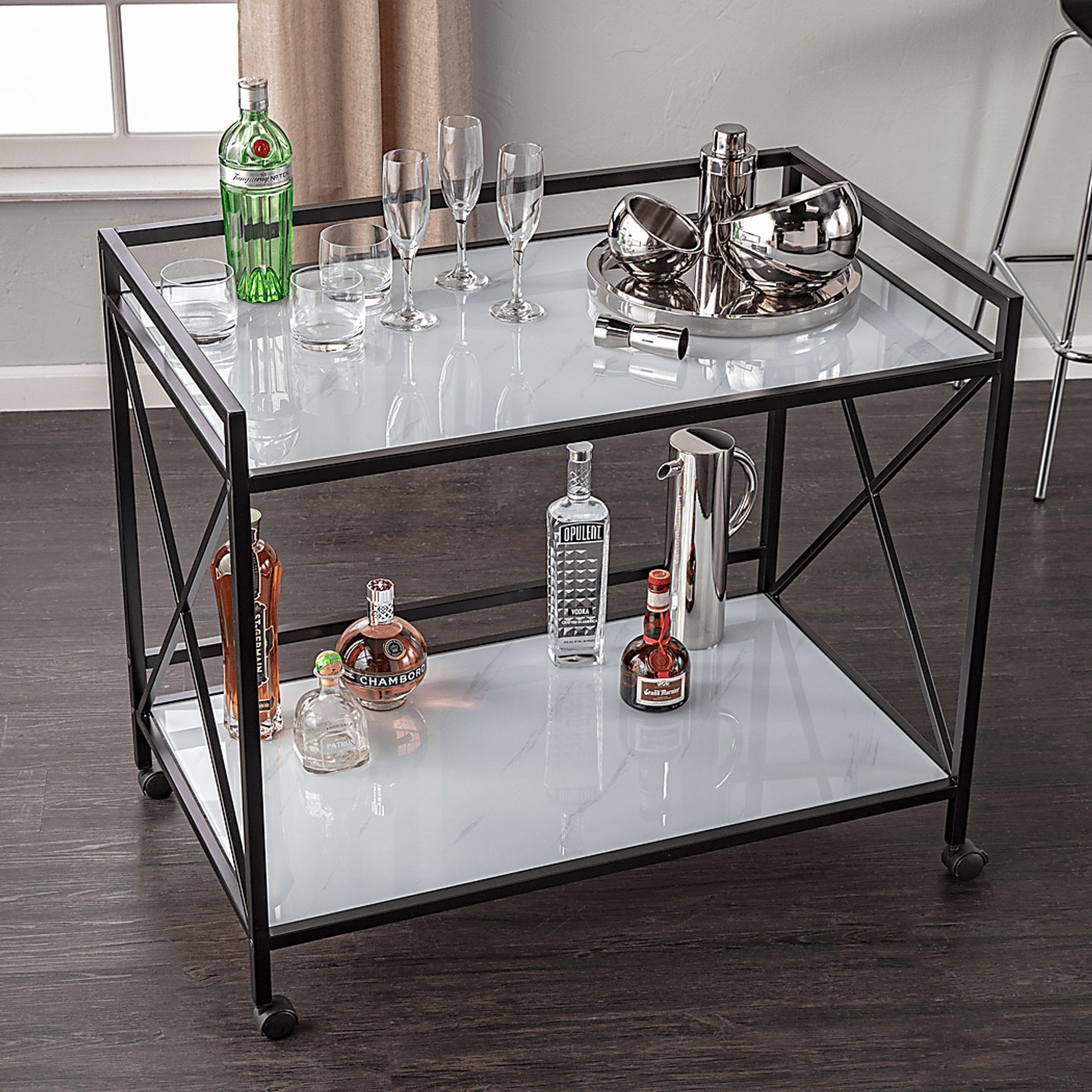 Hemphill Black Bar Cart - Image 3