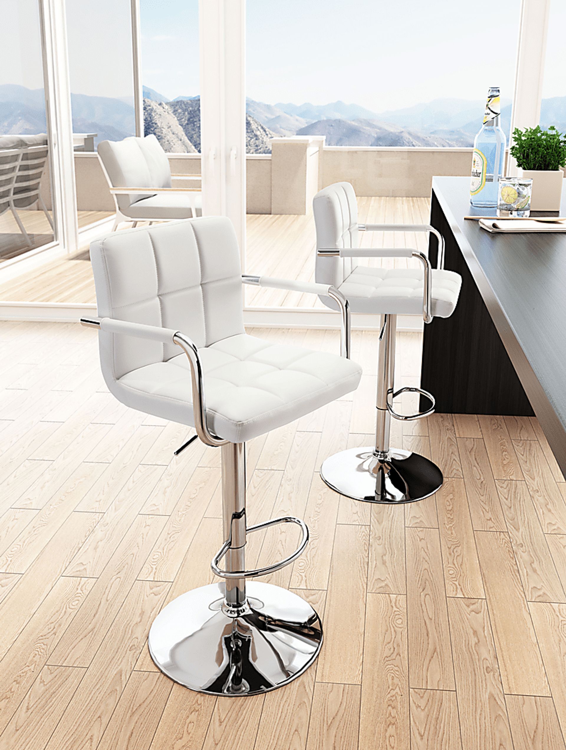 Henna White Barstool - Image 2