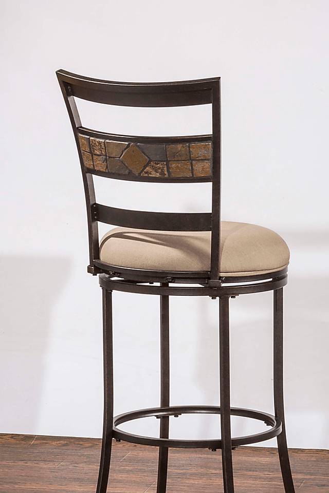 Henning Mocha Outdoor Swivel Barstool - Thumbnail - Image 4
