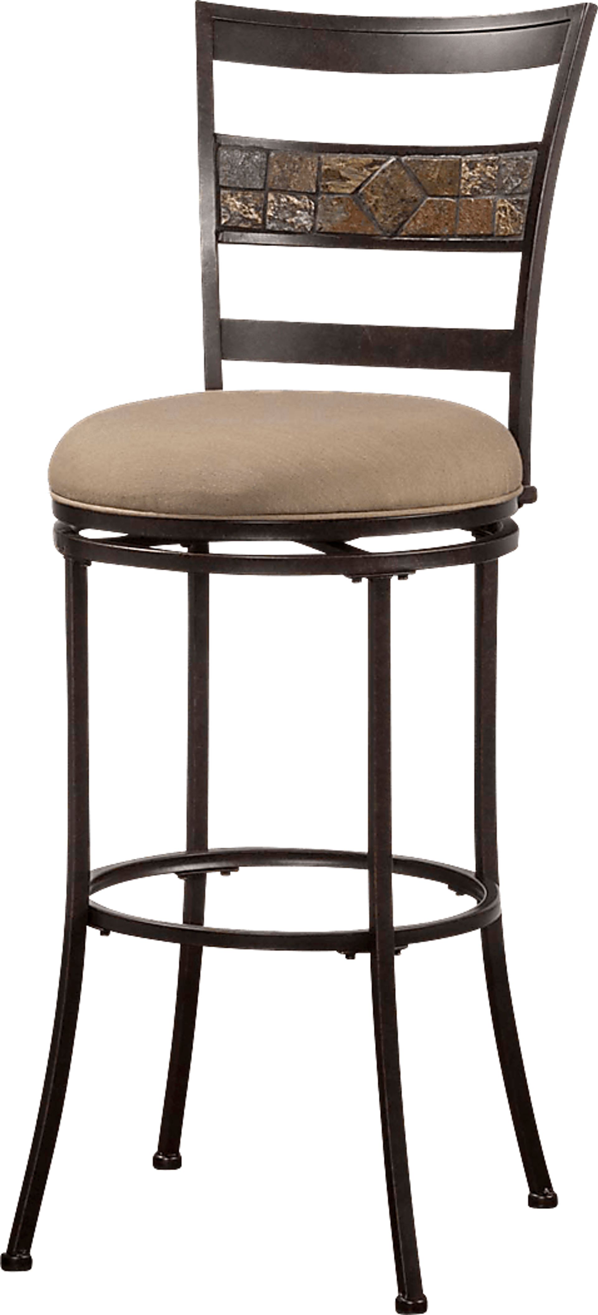 Henning Mocha Outdoor Swivel Barstool - Image 1