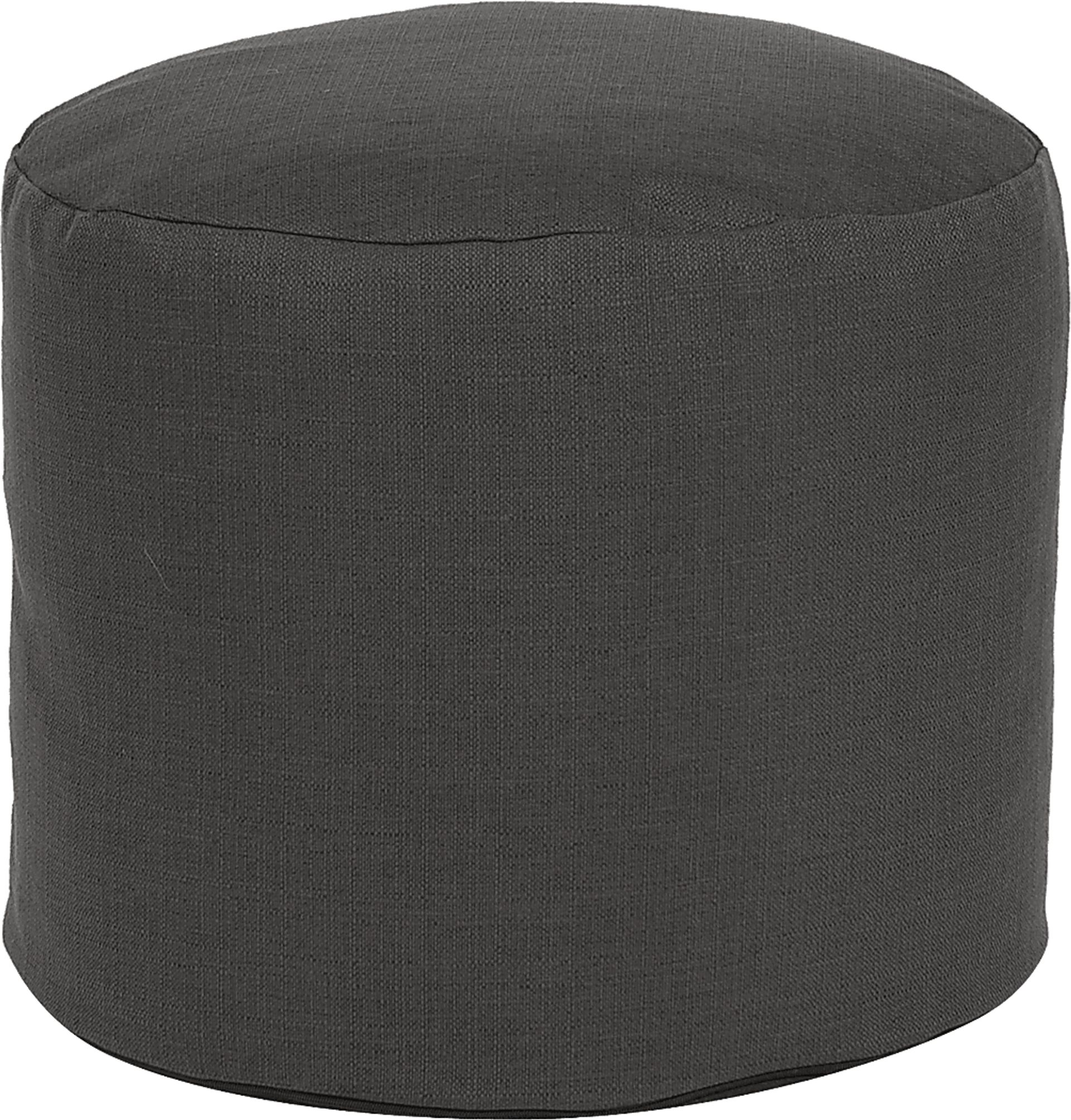 Henninger Gray Pouf - Image 1
