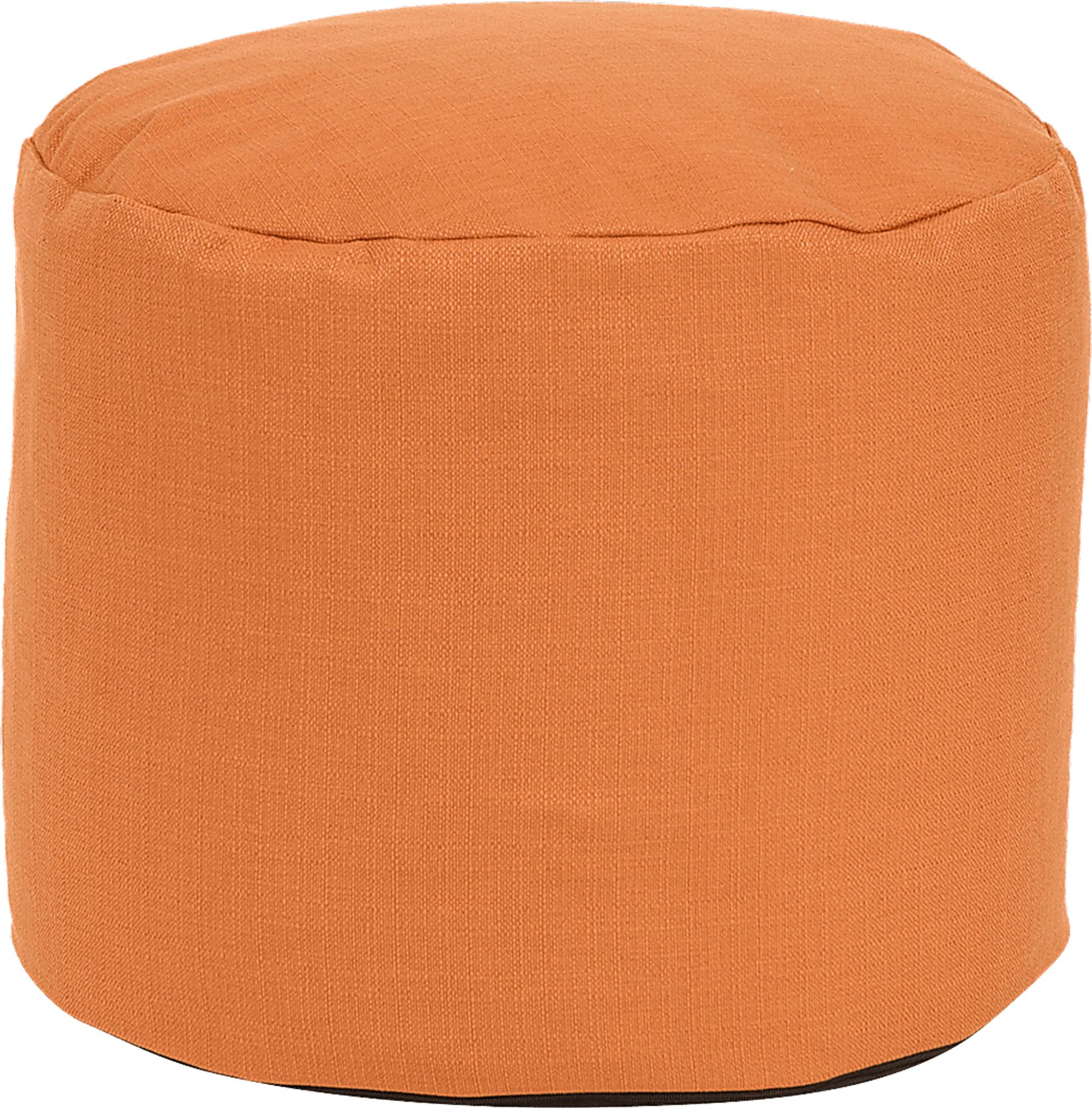 Henninger Orange Pouf - Image 1