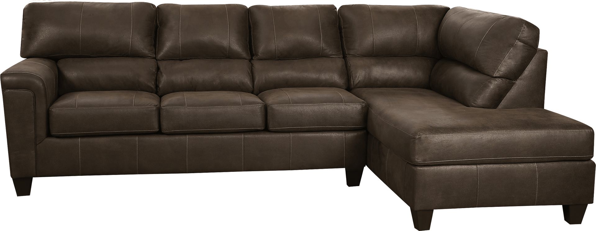 Henshaw Brown 2 Pc Sectional - Image 1