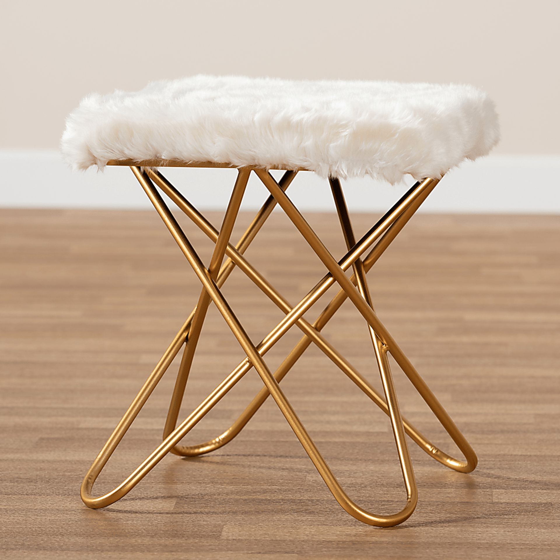 Henslowe White Ottoman - Image 6