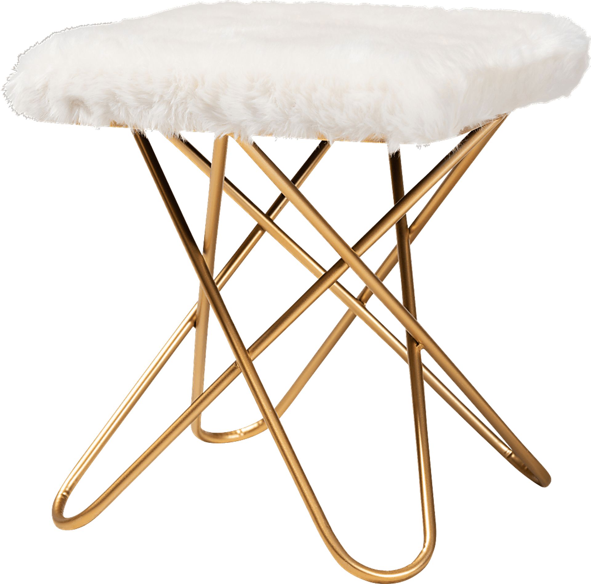 Henslowe White Ottoman - Image 1