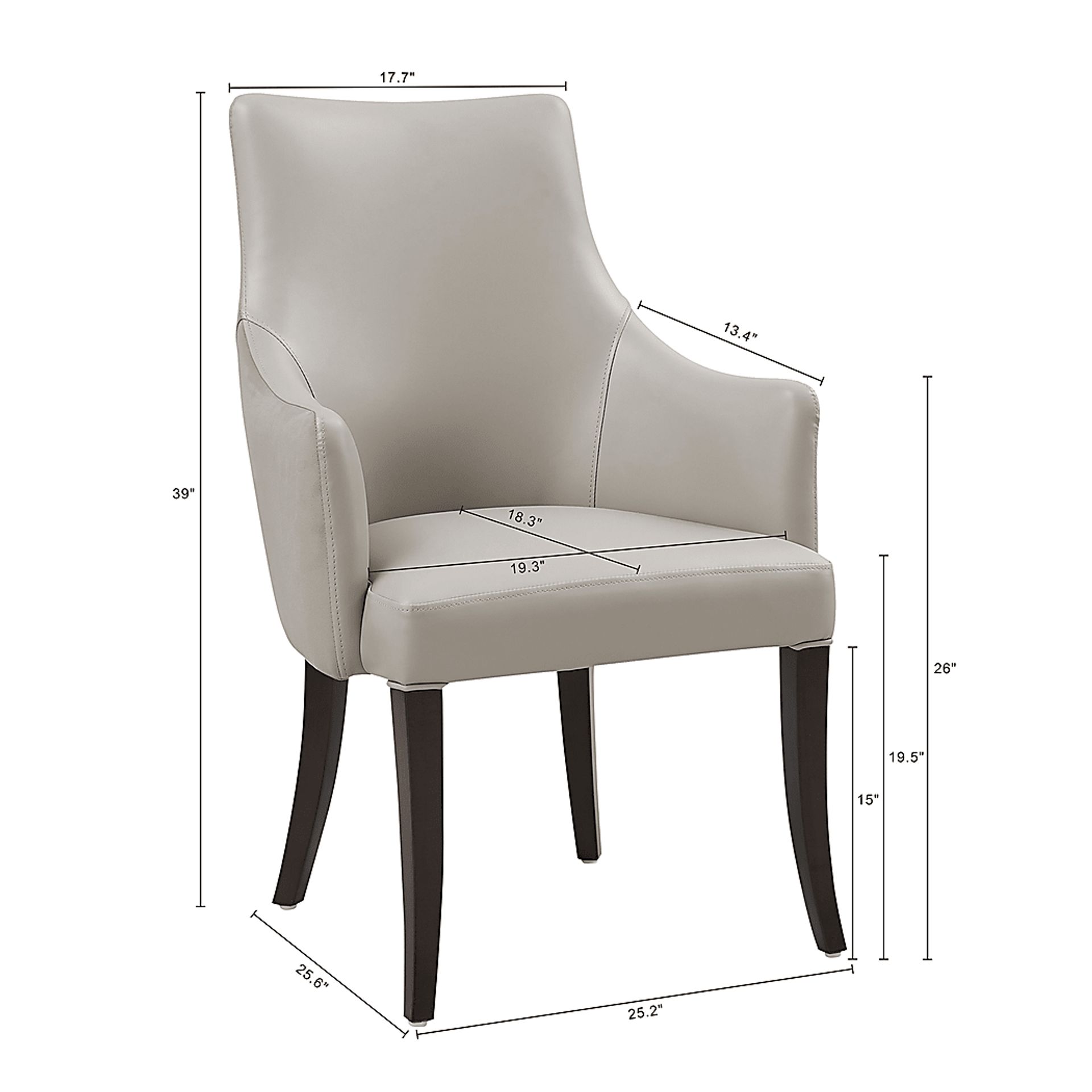 Herbcloud Light Gray Arm Chair - Image 8