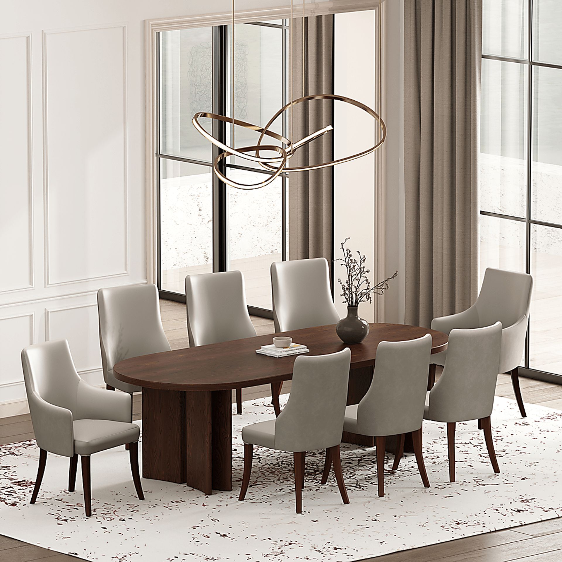 Herbcloud Light Gray Dining Chair, Set of 2 - Image 2