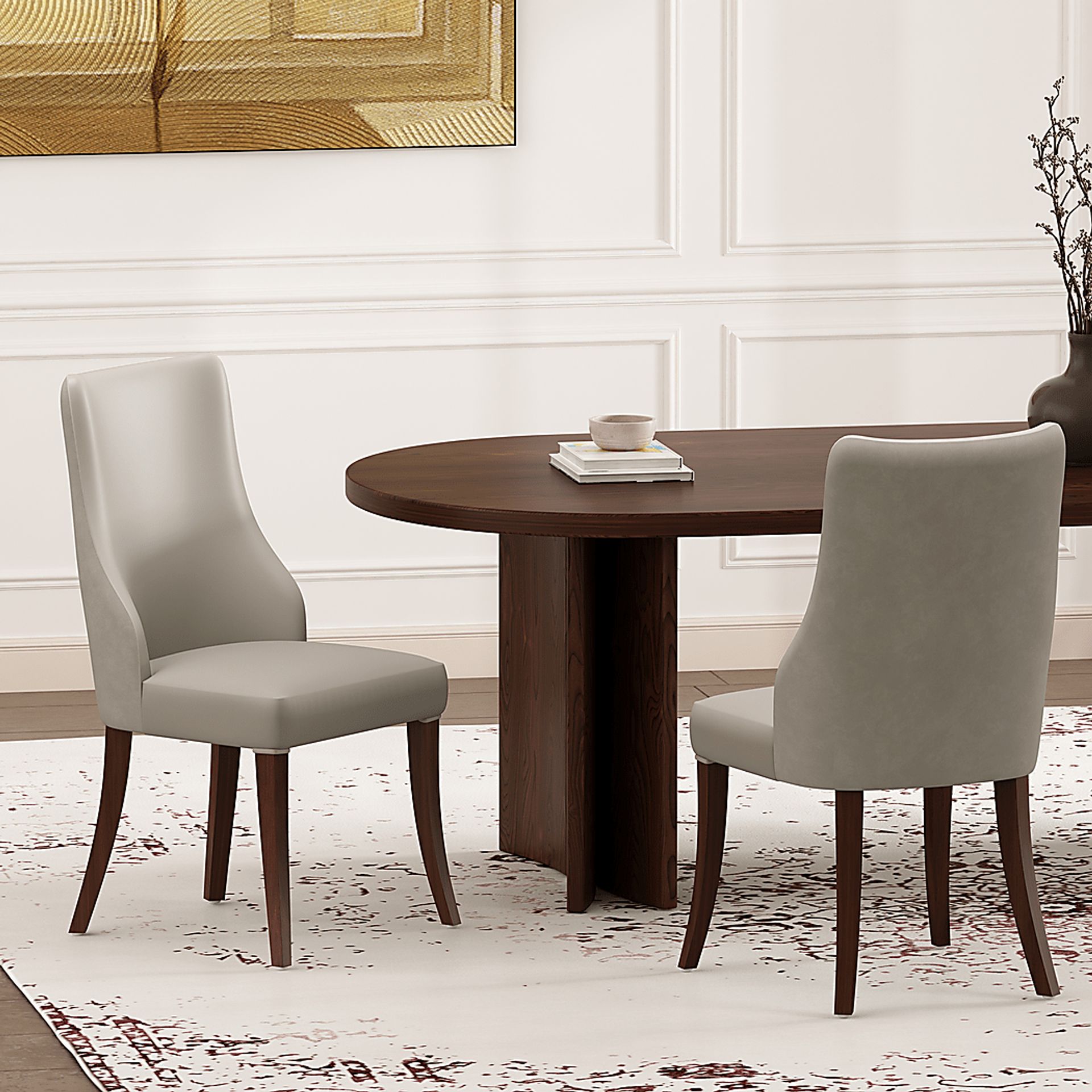 Herbcloud Light Gray Dining Chair, Set of 2 - Image 3
