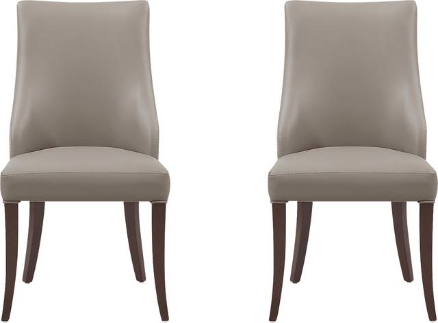 Herbcloud Taupe Dining Chair, Set of 2 - Thumbnail - Image 1