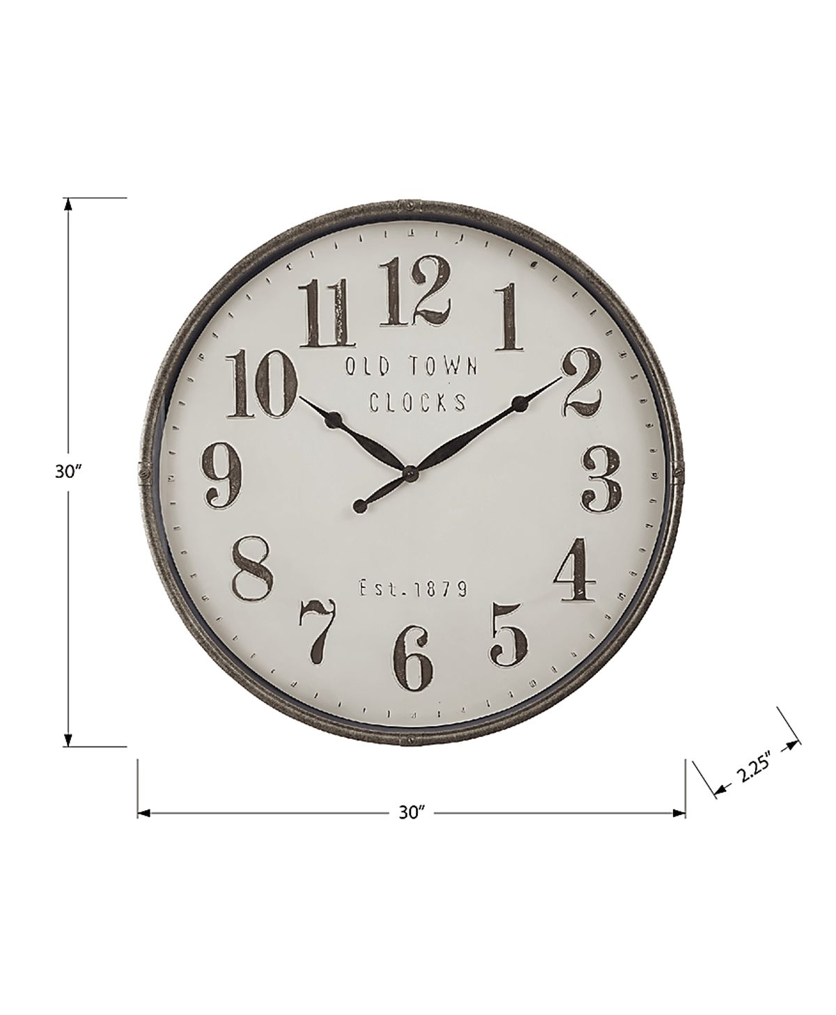 Herbnite Brown Dark Wood Metal Clock | Rooms to Go