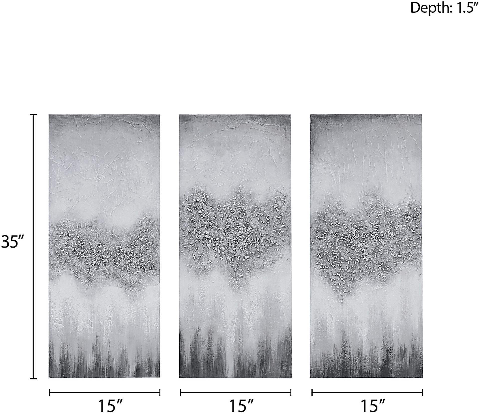 Herbst Gray Artwork, Set of 3 - Image 9