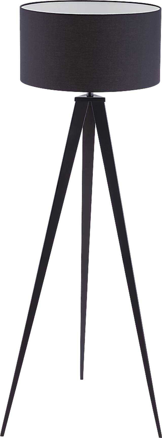 Hergett Black Floor Lamp - Thumbnail - Image 1