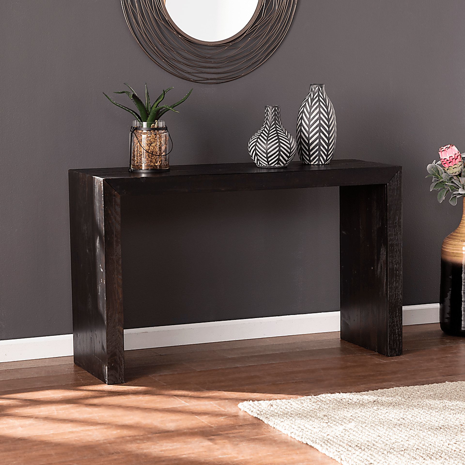 Herie Black Console Table - Image 4
