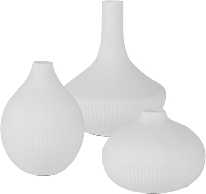 Herla White Vase, Set of 3