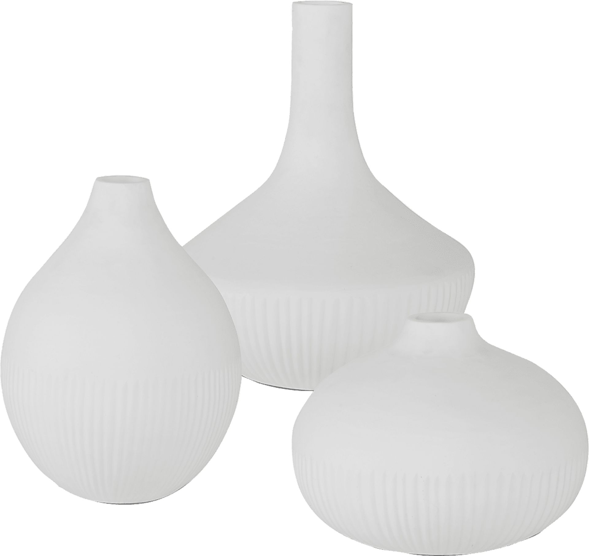 Herla White Vase, Set of 3 - Image 1