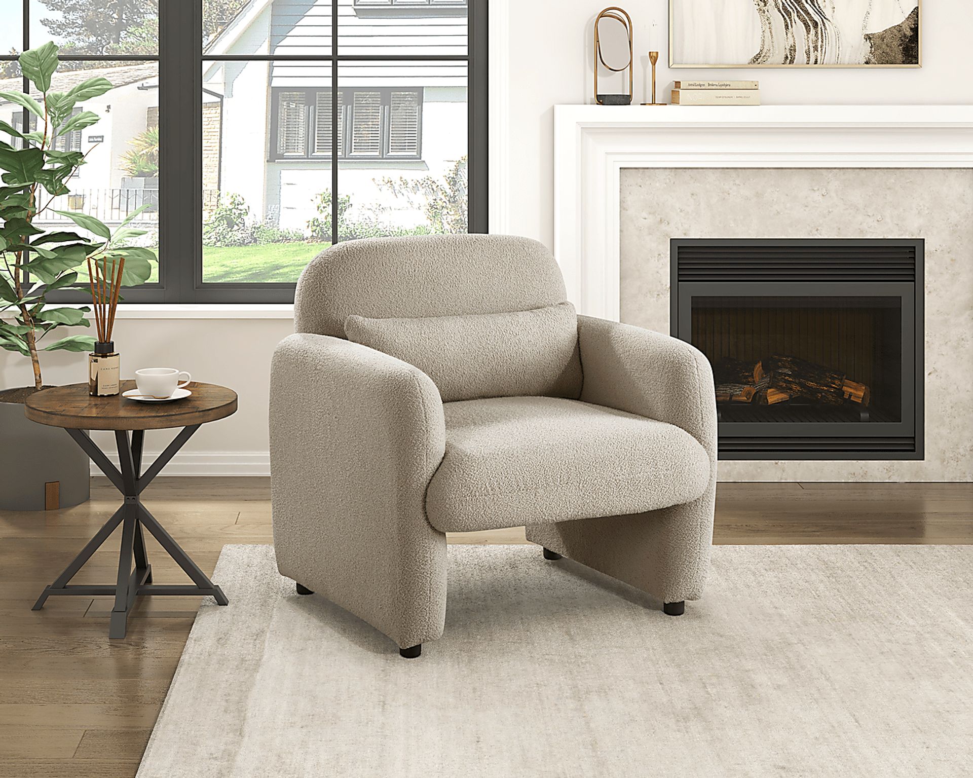 Herlee Beige Accent Chair - Image 2