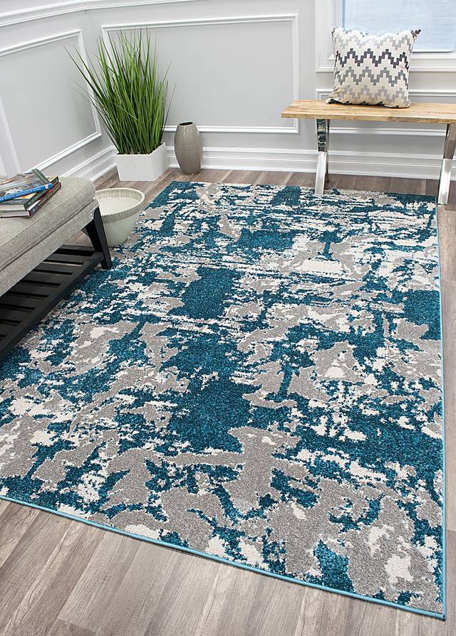 CosmoLiving By Cosmopolitan Hermon Silver 5' x 7' Rug - Thumbnail - Image 4