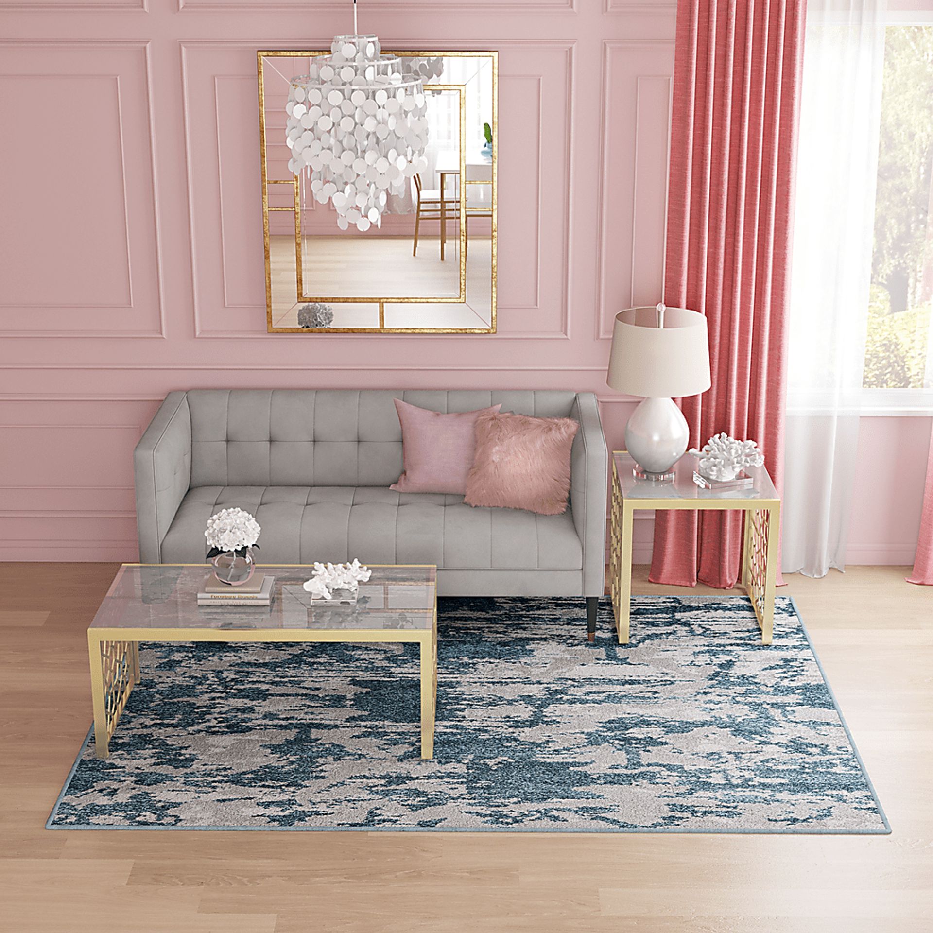 CosmoLiving By Cosmopolitan Hermon Silver 5' x 7' Rug - Image 5