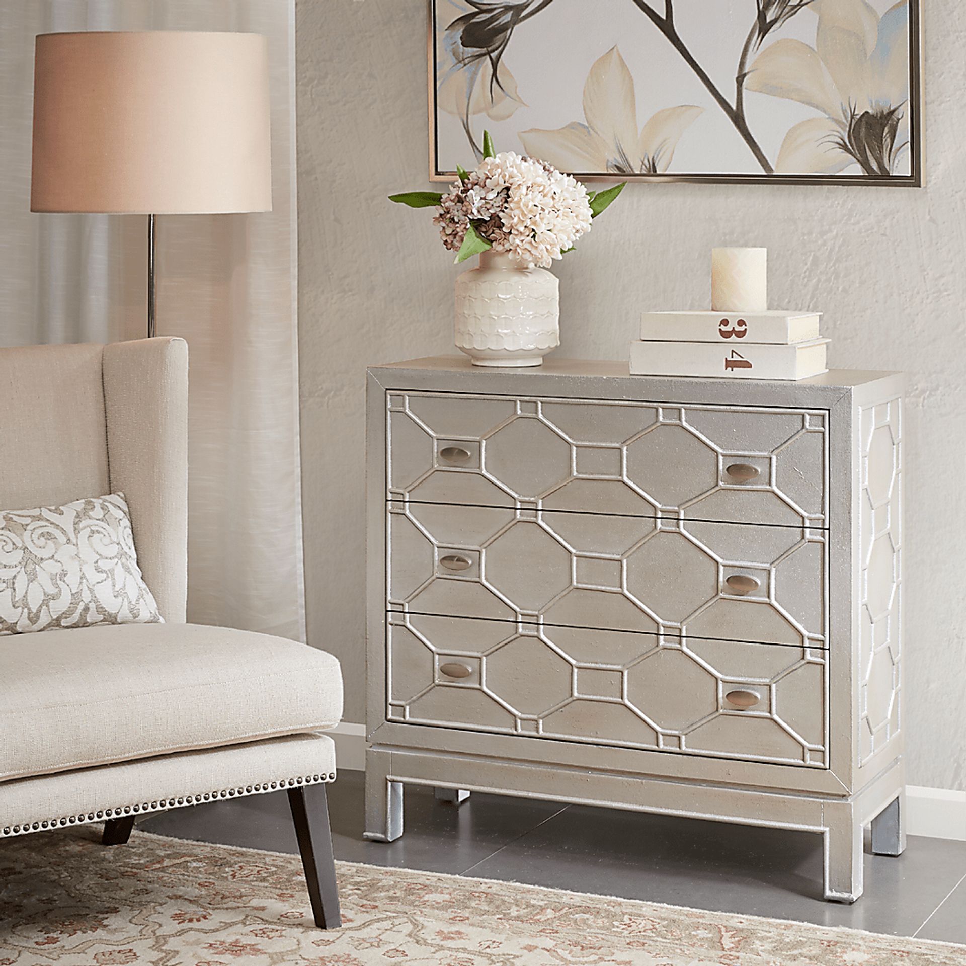 Hernlen Silver Accent Cabinet - Image 3