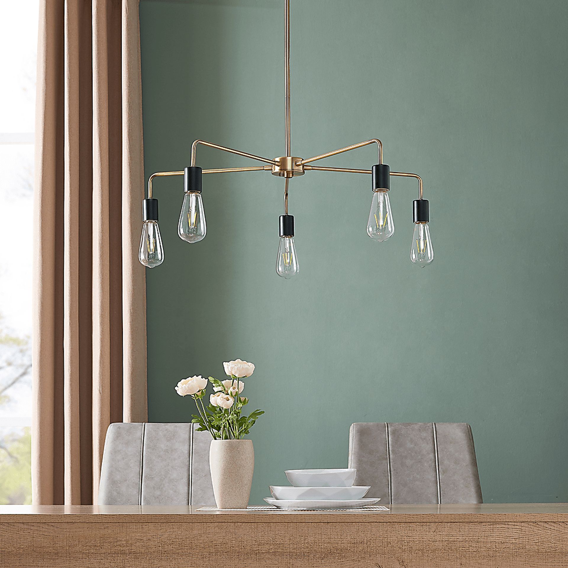 Heronswood Brass Chandelier - Image 4
