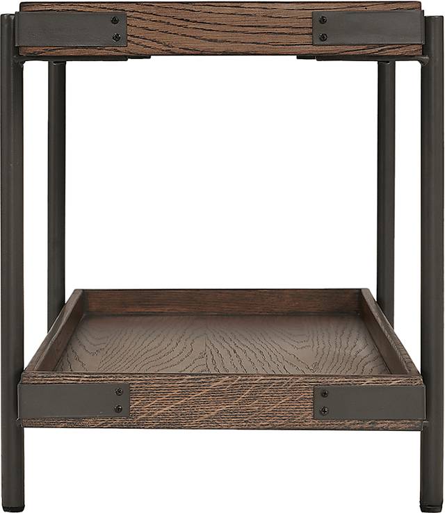 Herontye Brown Bench with Shelf - Thumbnail - Image 3