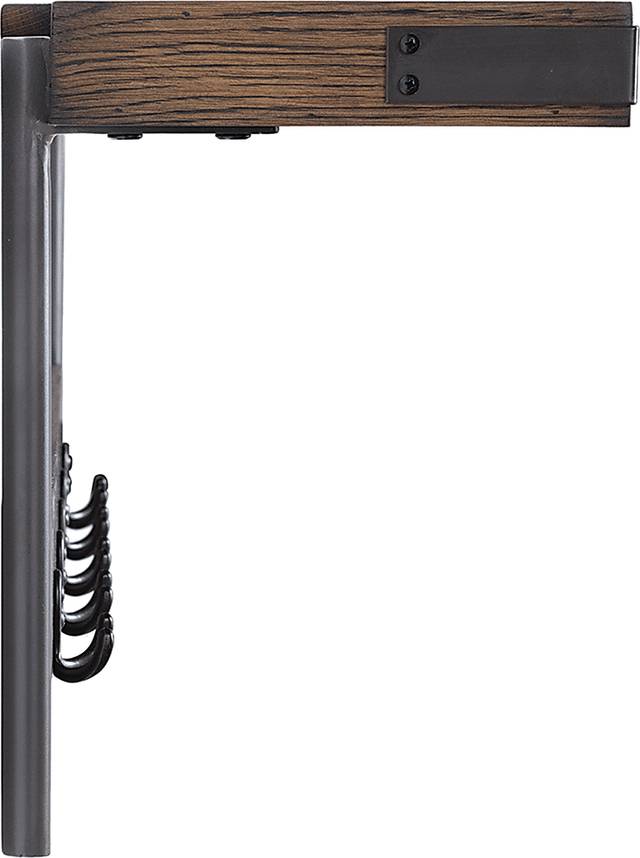 Herontye Brown Coat Hook with Shelf - Thumbnail - Image 5