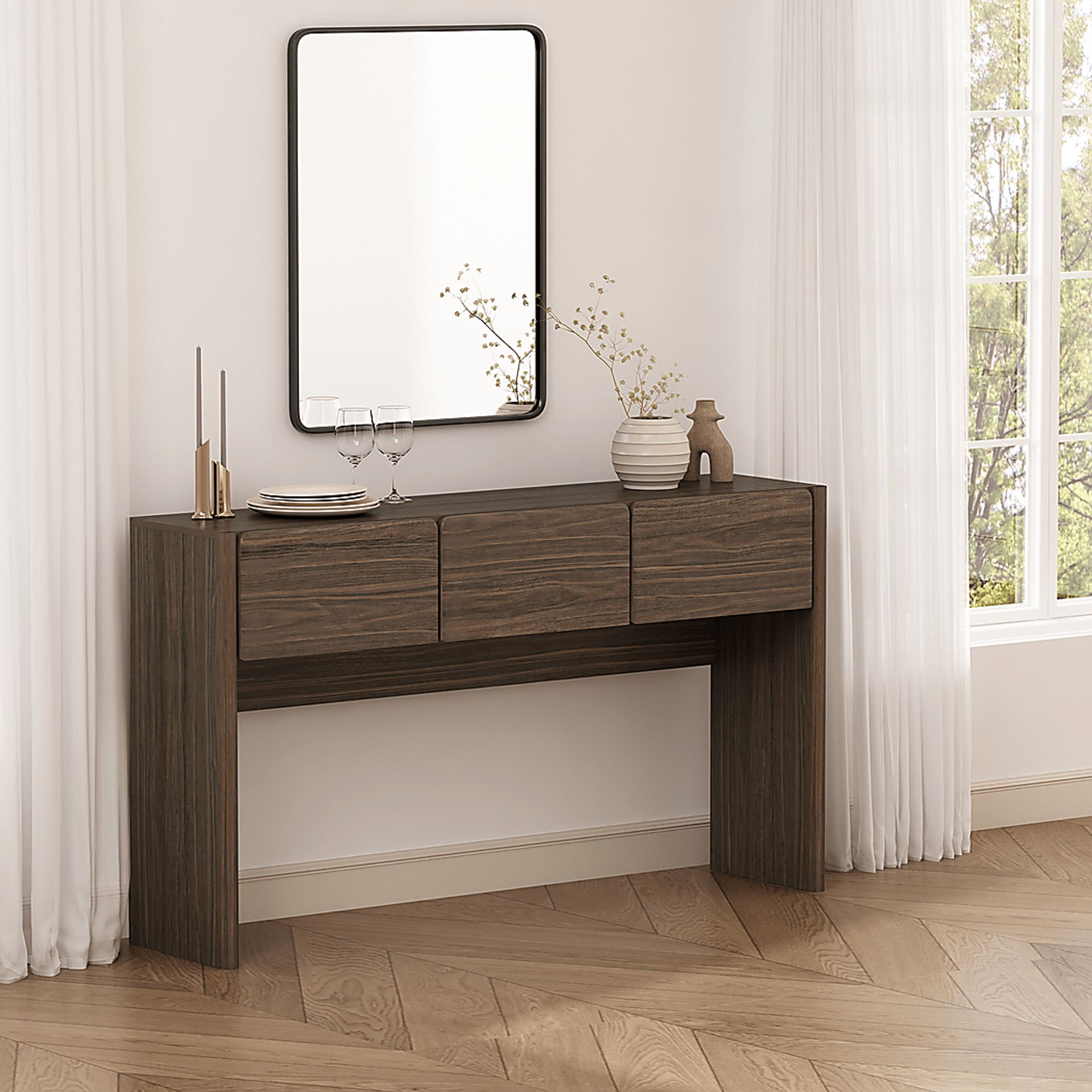 Herosunny Brown Console Table - Image 2