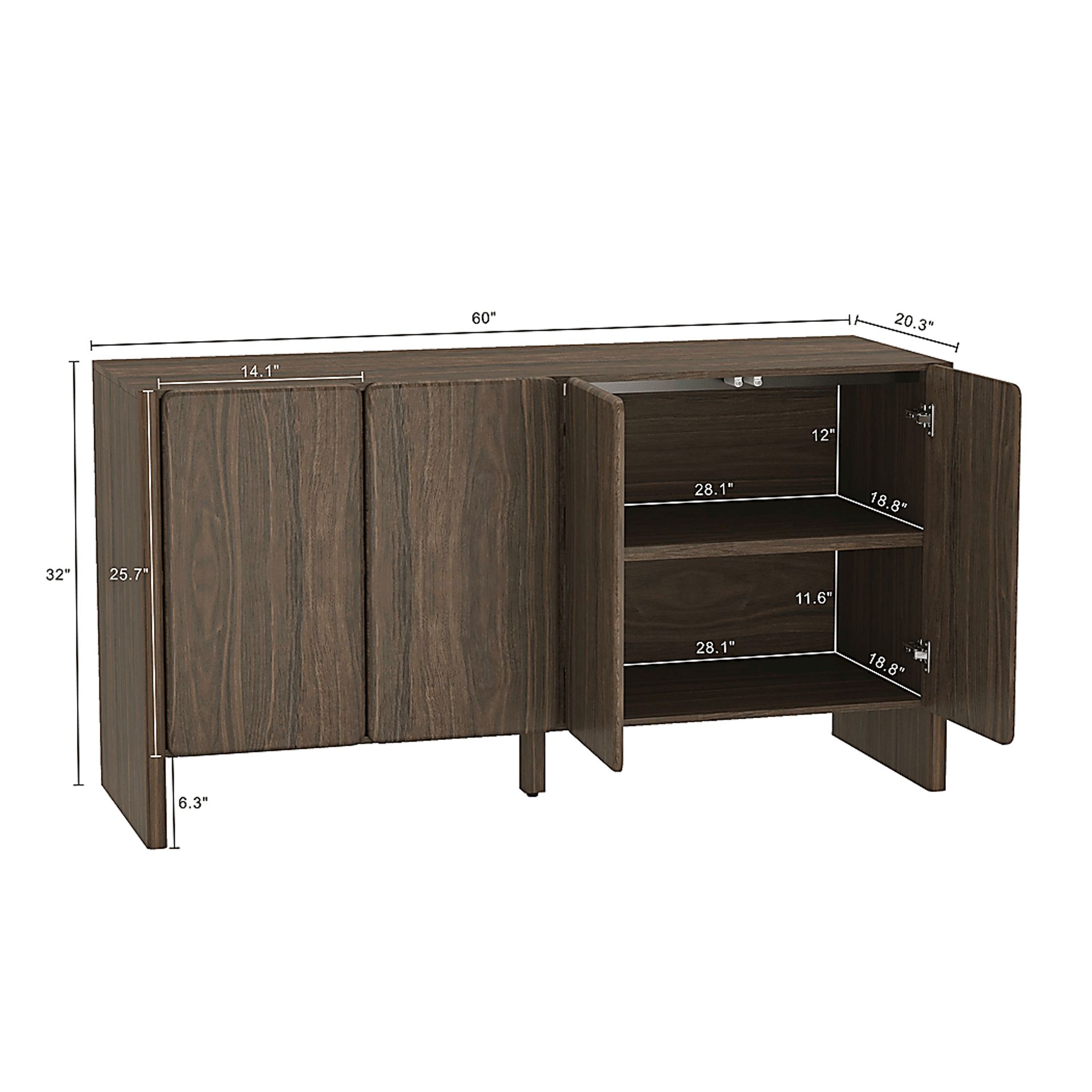 Herosunny Brown Sideboard - Image 3