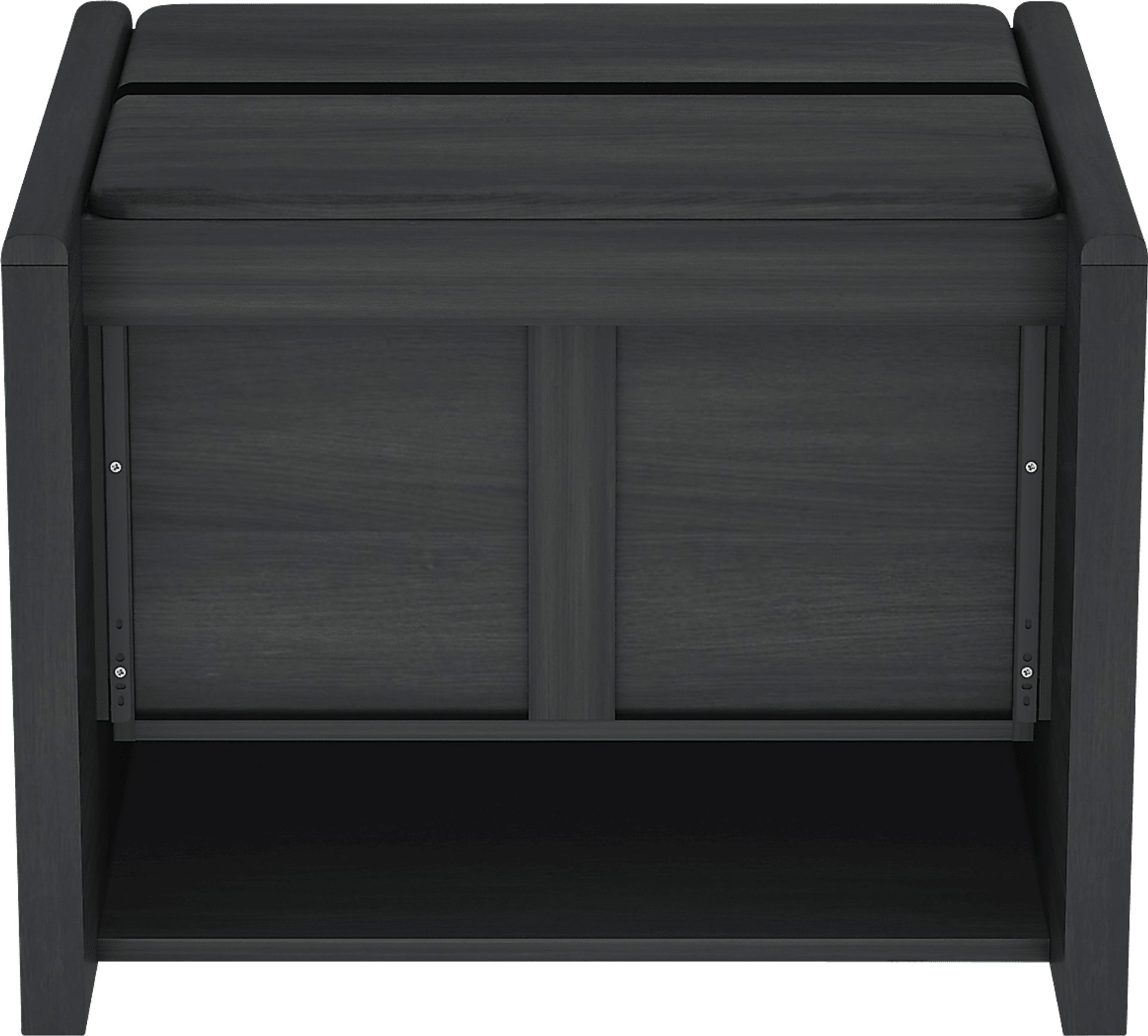 Herosunny Dark Gray Nightstand - Image 3
