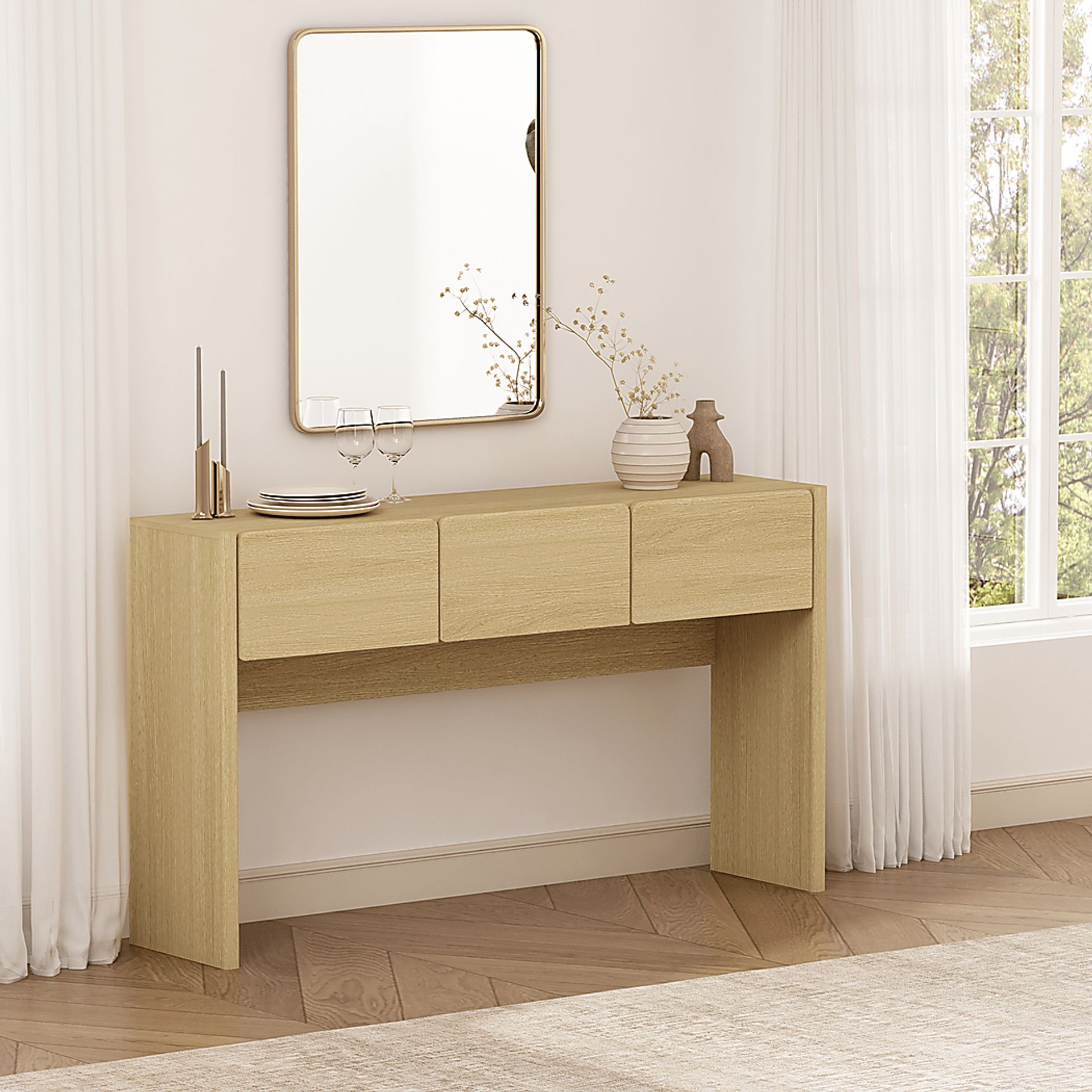 Herosunny Natural Console Table - Image 2
