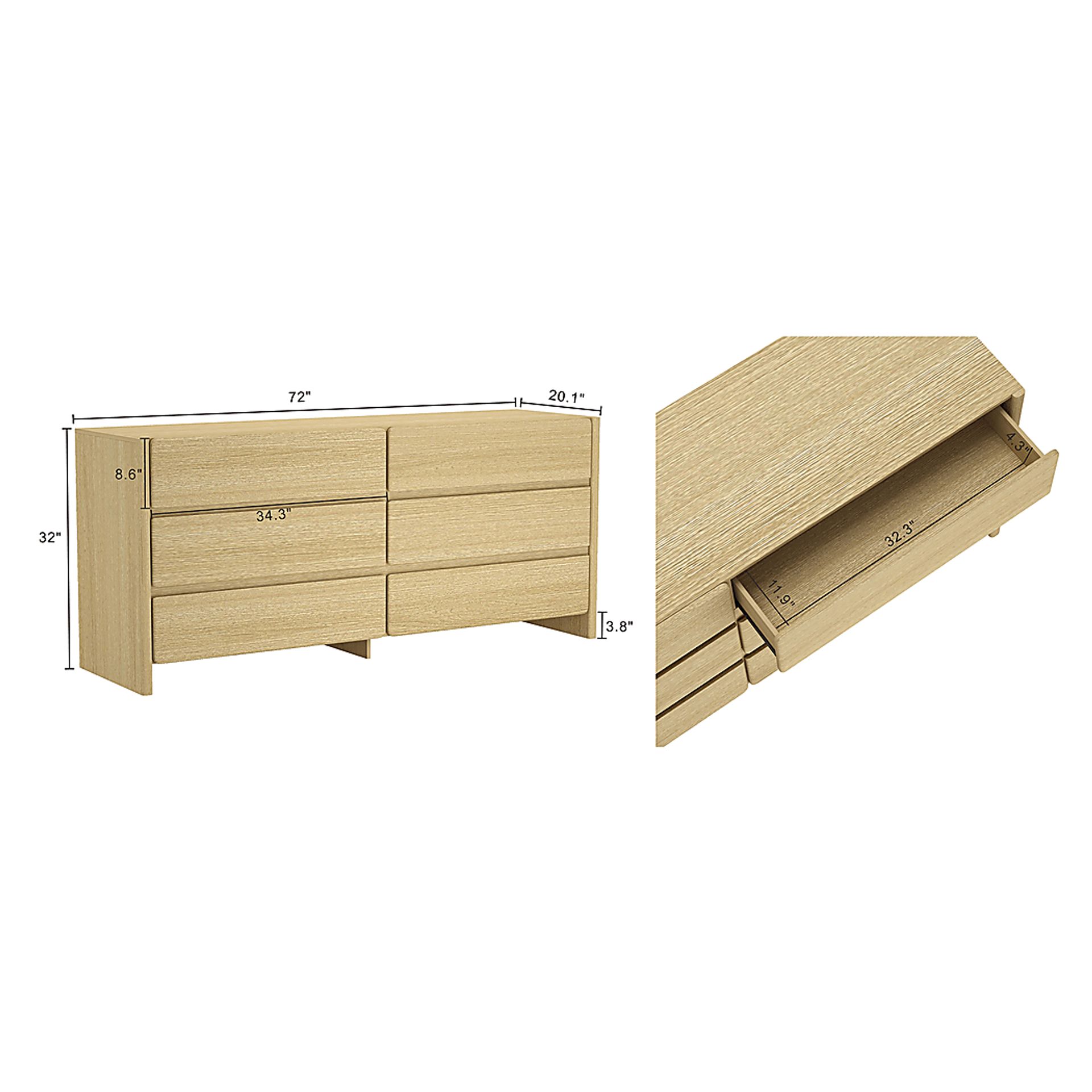 Herosunny Natural Dresser - Image 9
