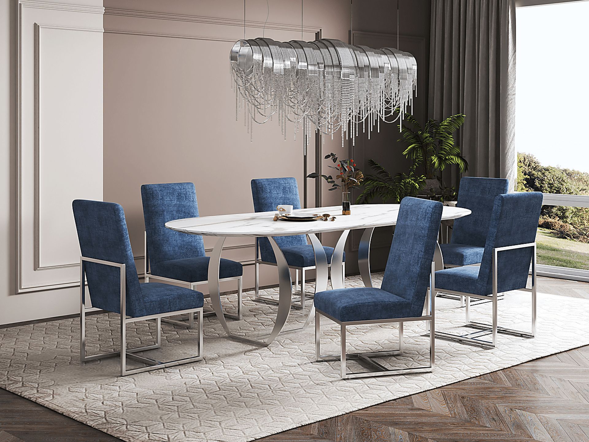 Herrli Blue Side Chair - Image 2