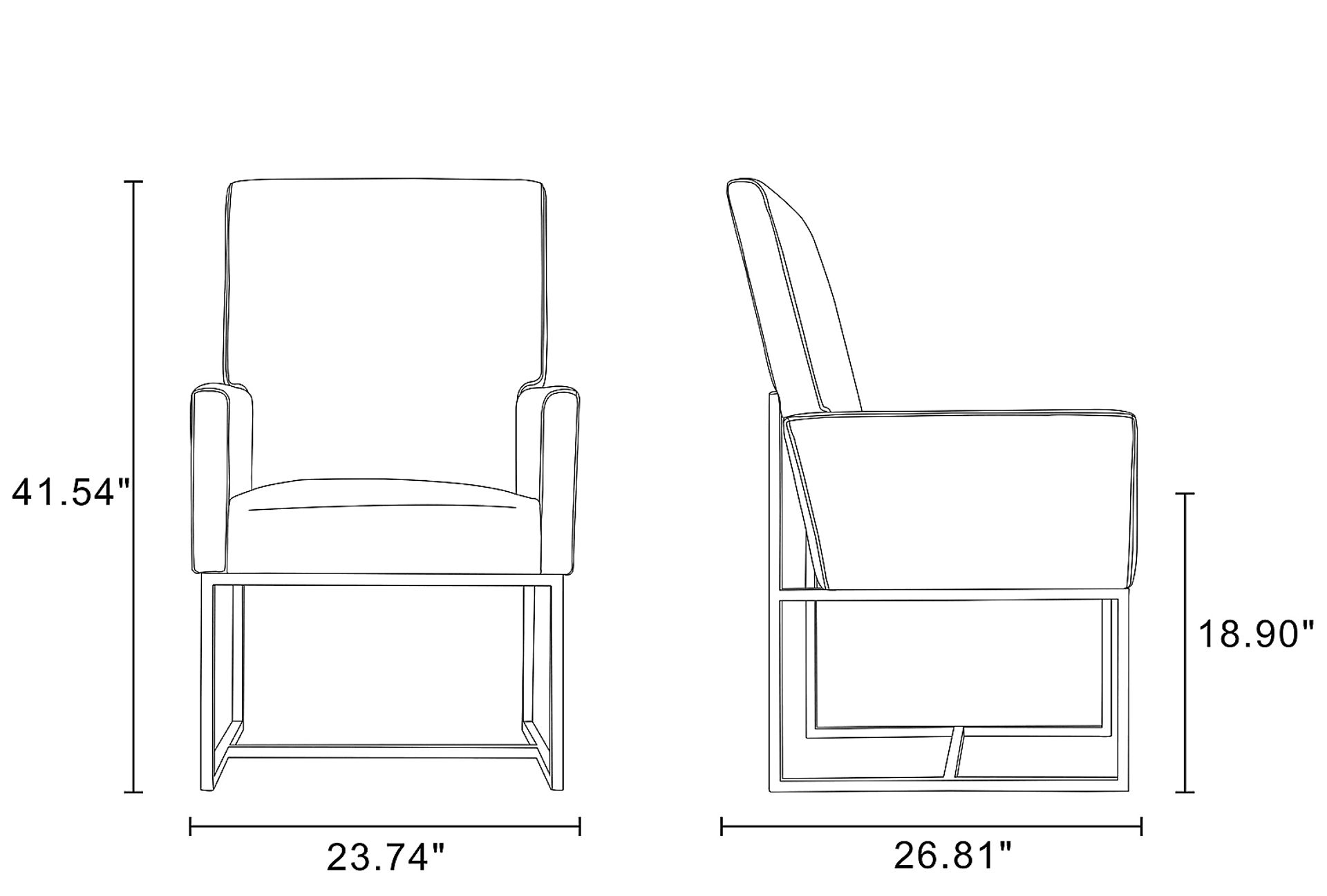 Herrli Champagne Arm Chair - Image 3