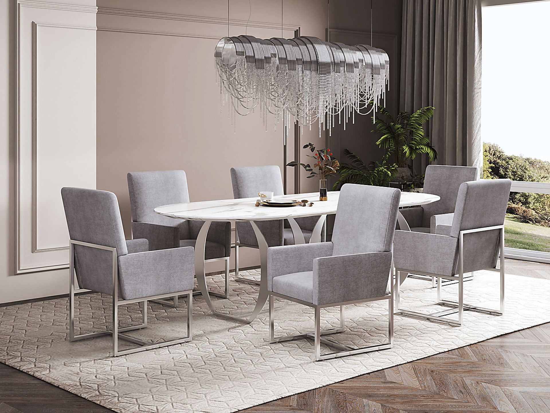 Herrli Light Gray Arm Chair - Image 8
