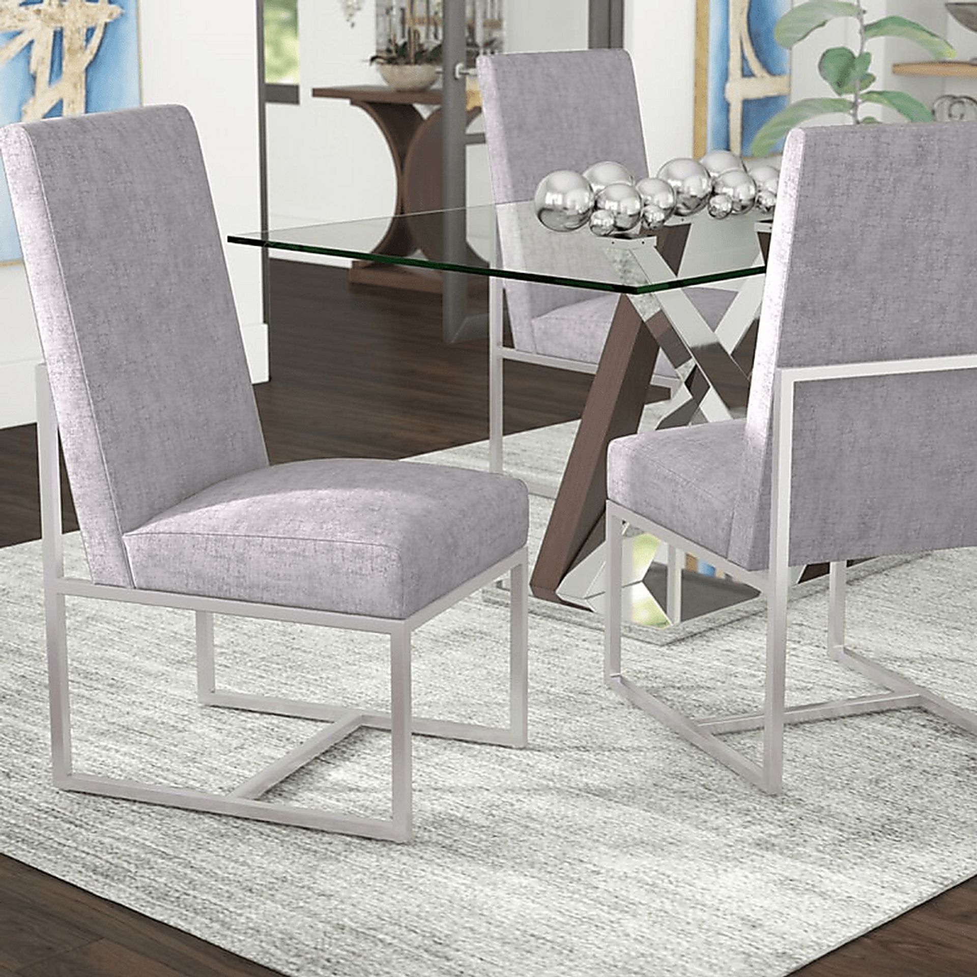 Herrli Light Gray Side Chair - Image 2